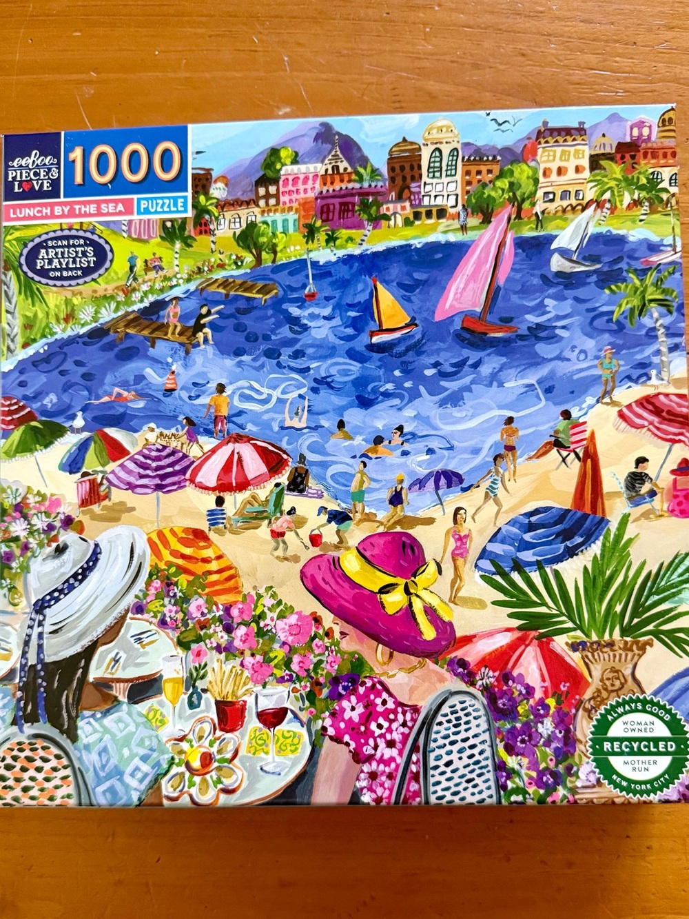 Eeboo Pieces & Love 1000-Pc 'Lunch by the Sea' Jigsaw Puzzle
